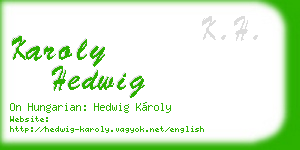 karoly hedwig business card